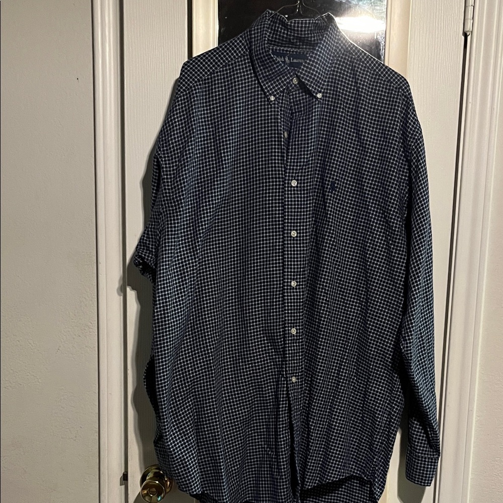 Polo Ralph Lauren Navy Checkered Button Down Shirt